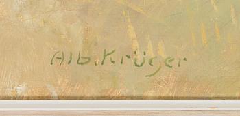 Albert Krüger, oil on canvas, signed.