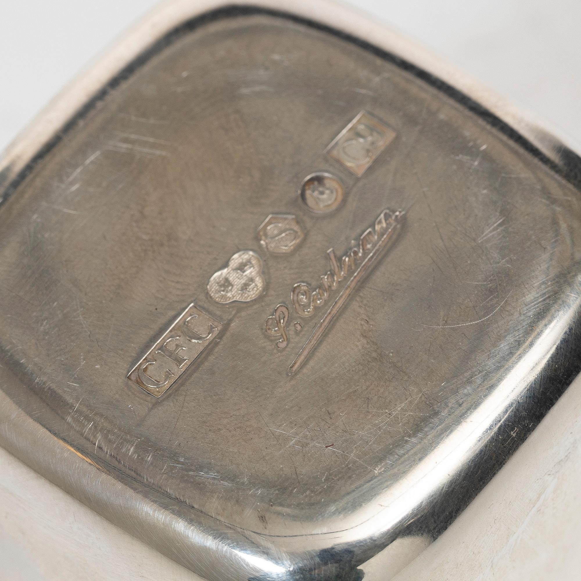 Two cups, silver, C.F. Carlman, 1953, and Ceson Guldvaru Ab, 1984.