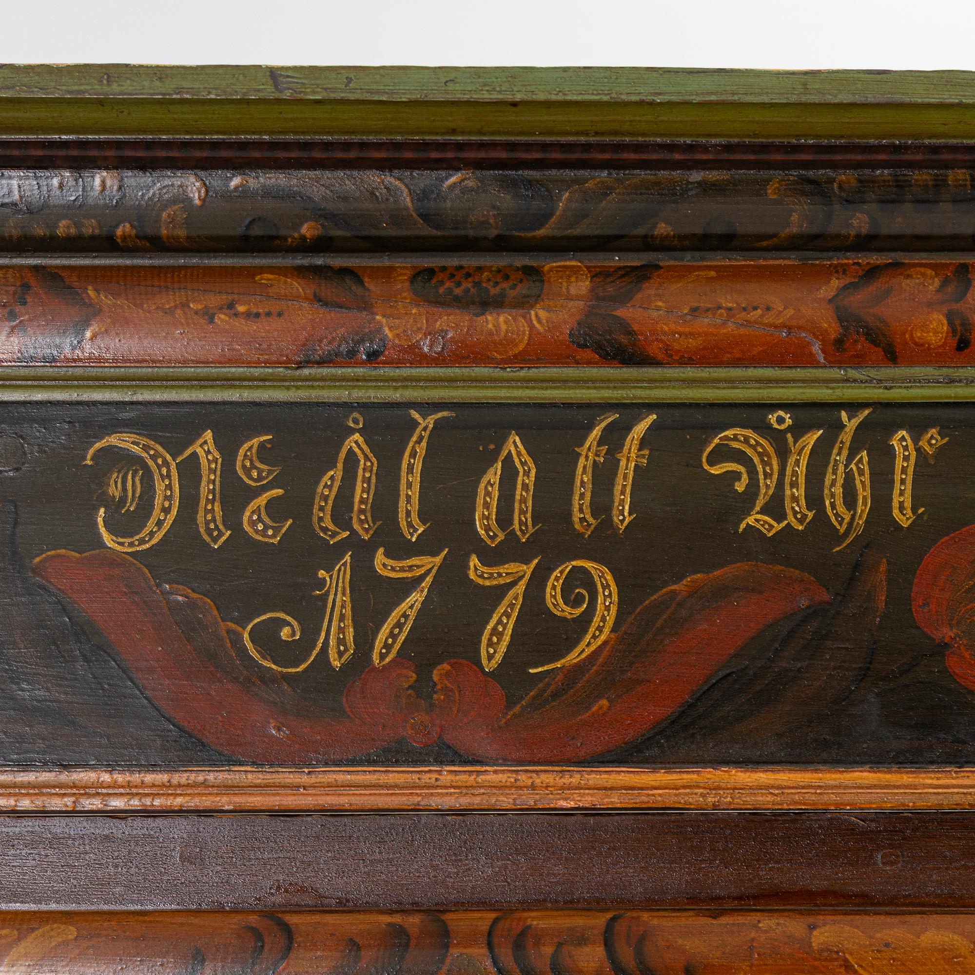 A cabinet, Dalarna, dated 1779.