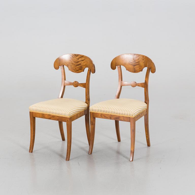 2 pcs of chairs, mid 19th century, Karl Johan,