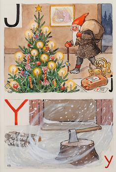 48. Elsa Beskow, "J-julgran och Y-yxa".