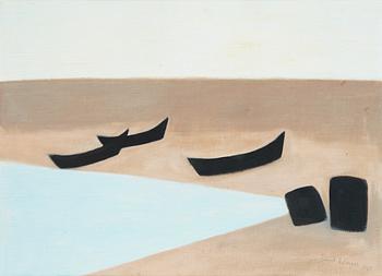 165. Axel Kargel, "Båtar på stranden" (Grönvik, Djupvik, Öland).