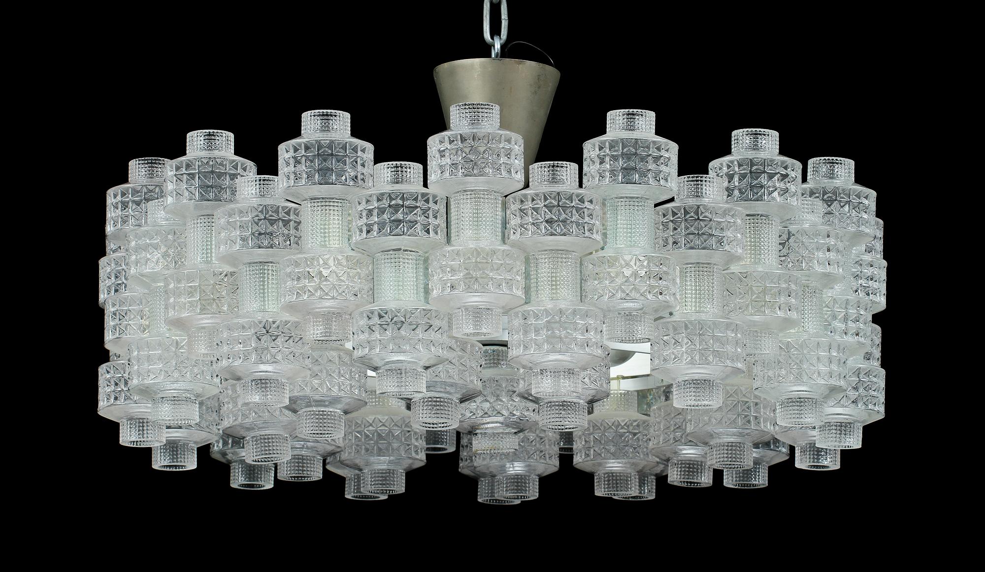 LJUSKRONA, glas, "Festival", Orrefors/ Fagerhult, 1900-talets mitt. Diam 62.