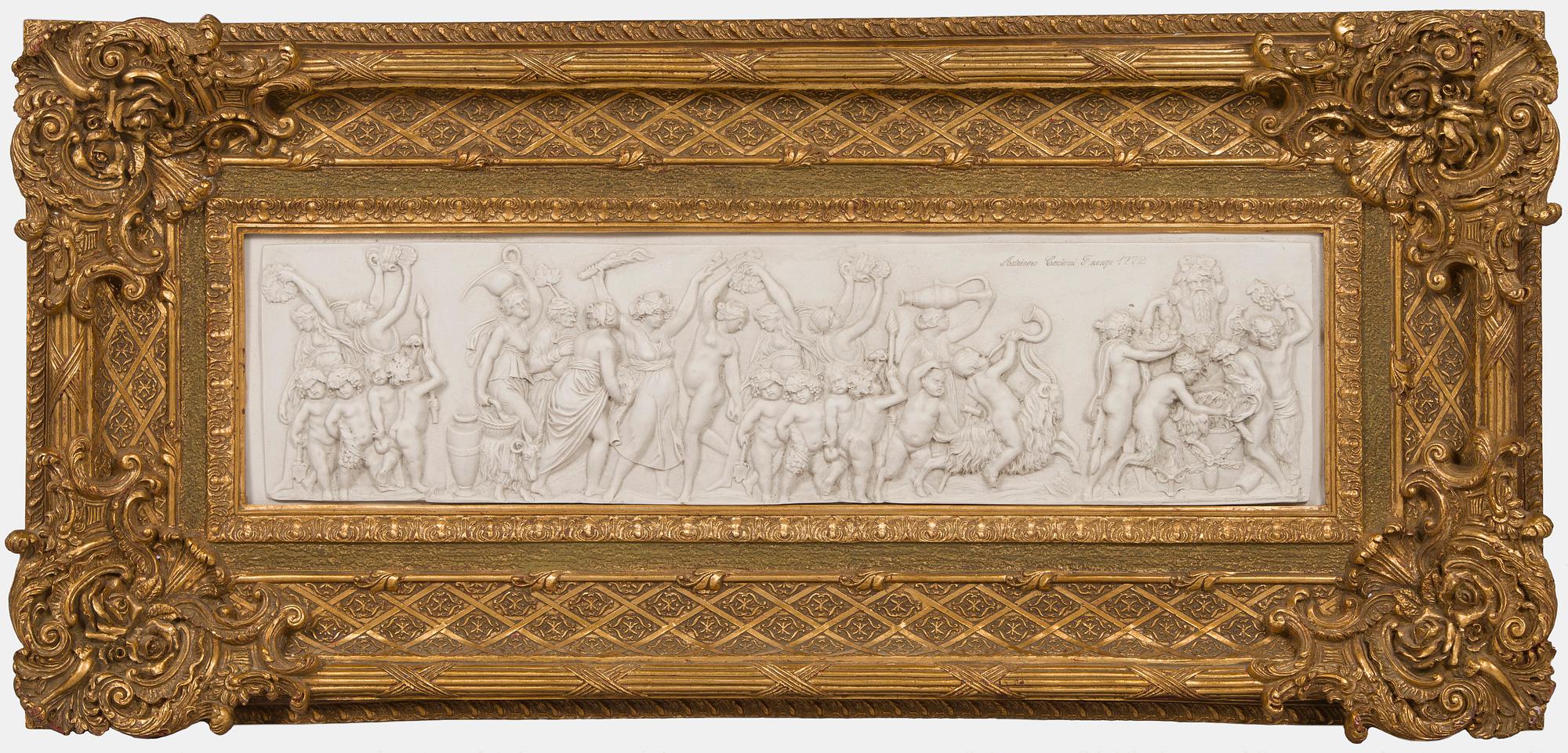 Relief, alabaster, 1800-tal.