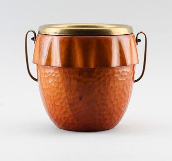 CHAMPAGNEKYLARE, trä och mässing, art déco, 1900-talets första hälft.