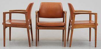 KARMSTOLAR, 3 st, möjligen Börge Mogensen, 1960-tal.