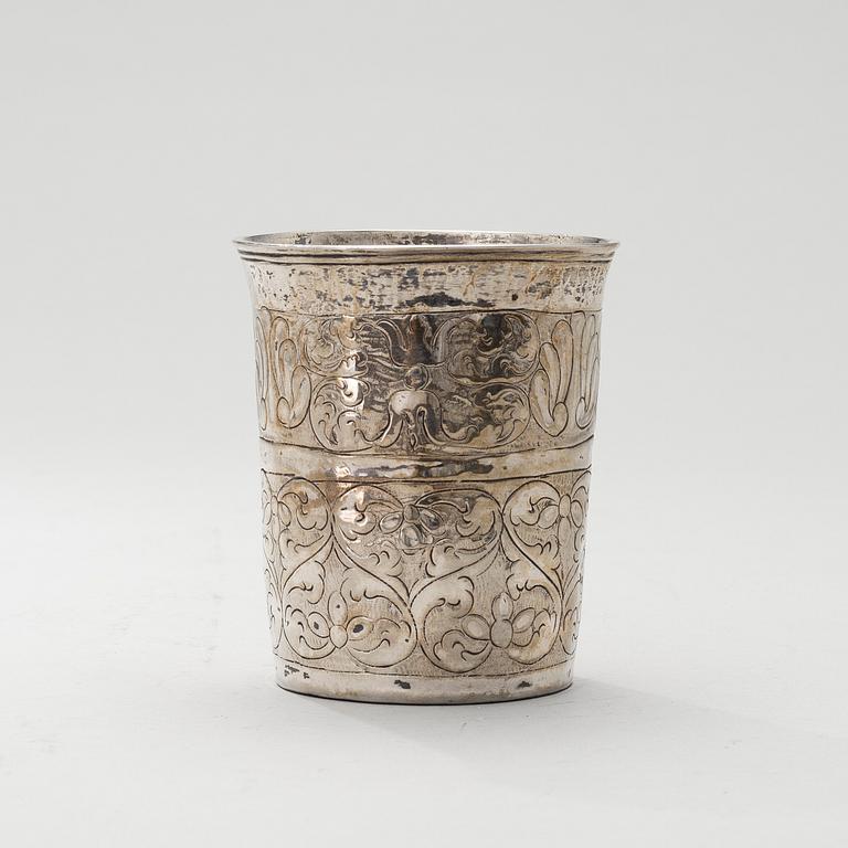 A BEAKER, silver Moscow 1740s, unknown master.