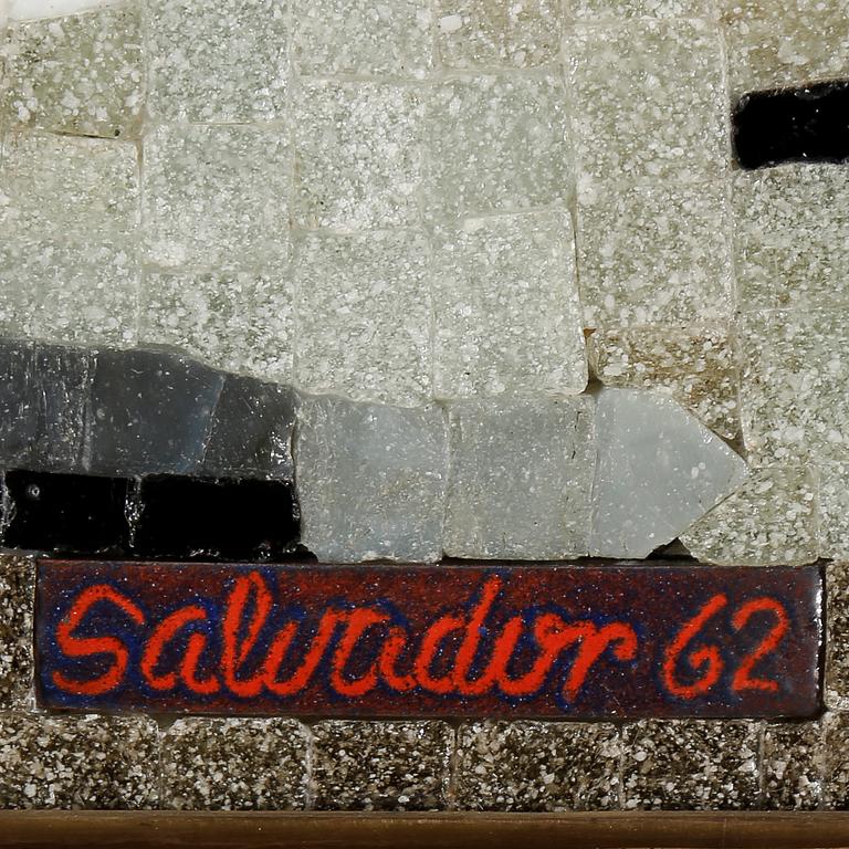 SALVADOR TERAN, mosaik. Signerad och daterad 1962.