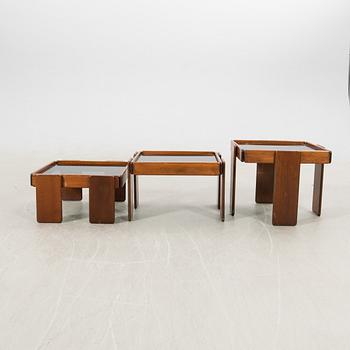 Gianfranco Frattini nesting table 3 pcs for Cassina, late 20th century.