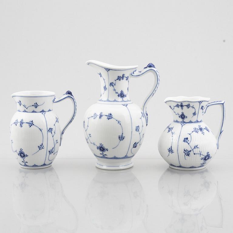 Royal Copenhagen, 6 pieces 'Blue Fluted', Denmark, late 19th century - 20th century.