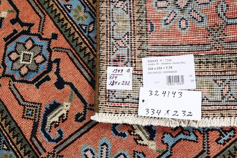 A carpet, Ardebil, ca 334 x 232 cm.