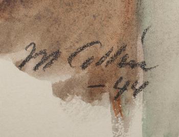 MARCUS COLLIN, akvarell, signerad och daterad -44.