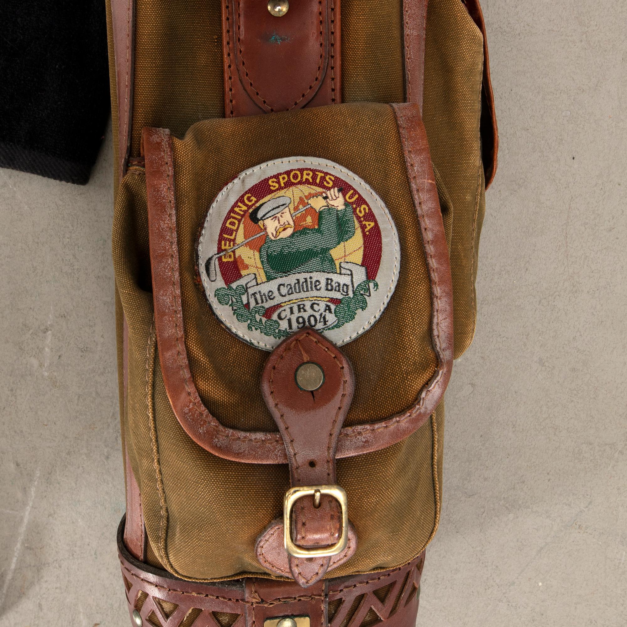 Golf clubs with bag Scotland first half of the 20th century.