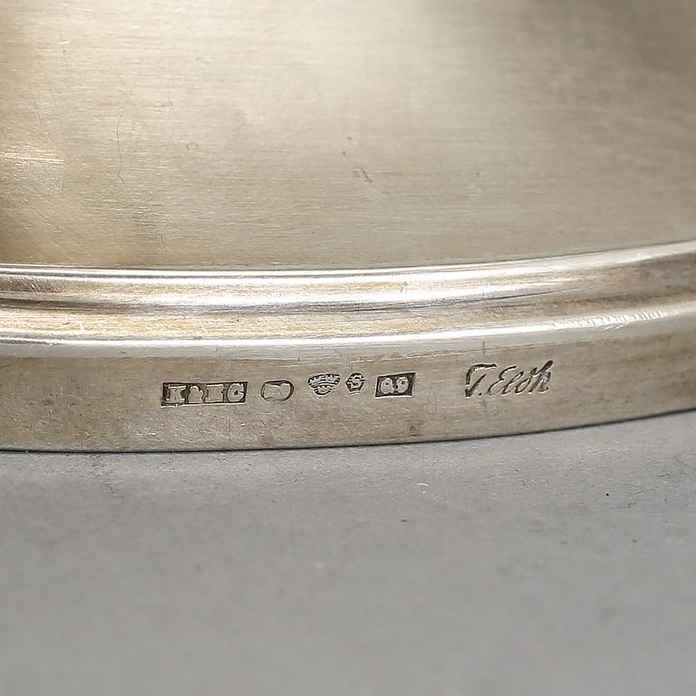 LJUSSTAKAR, ett par, silver, Tore Eldh, K & EC, Göteborg, troligen 1957.