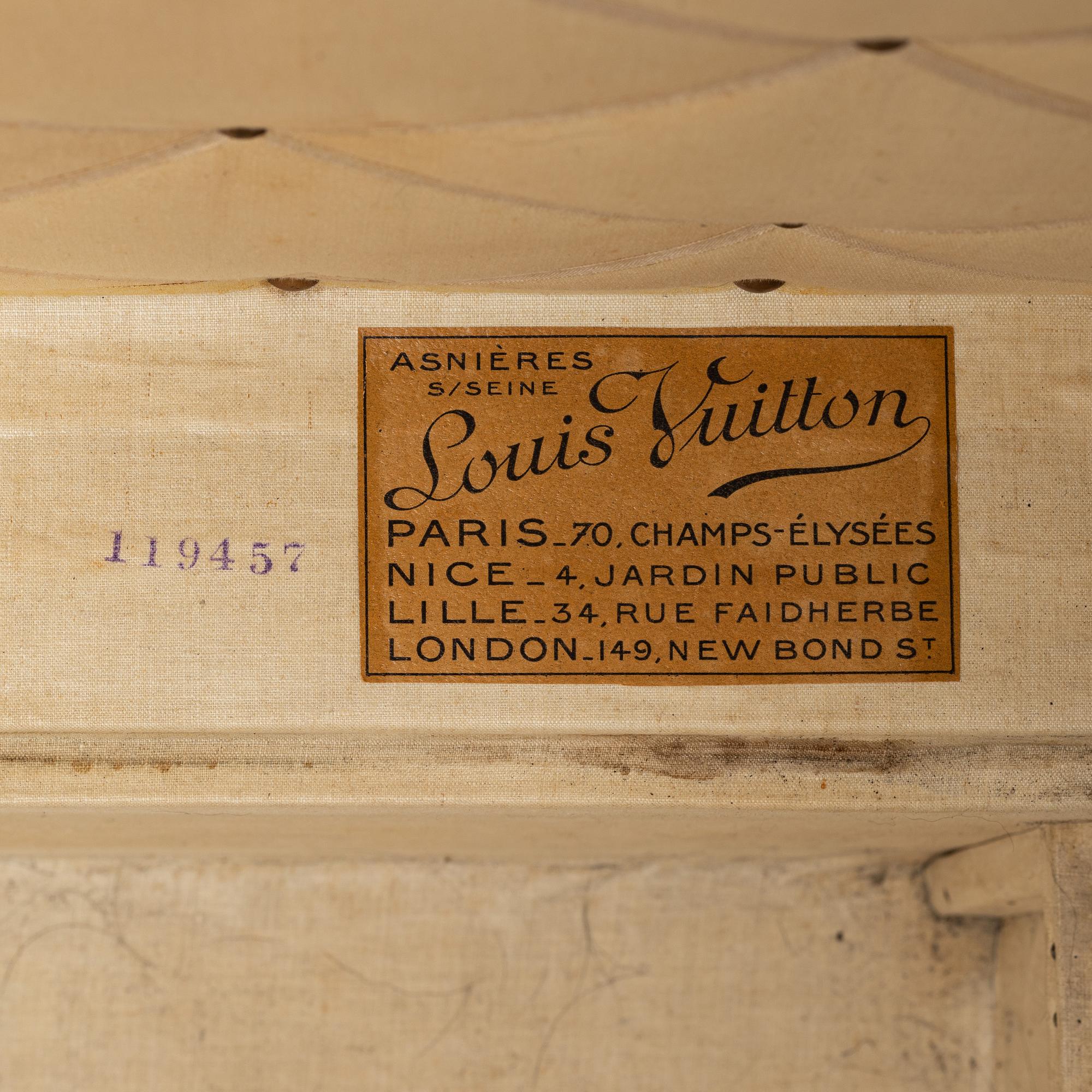 Louis Vuitton, a vintage steamer trunk, late 19th Century.
