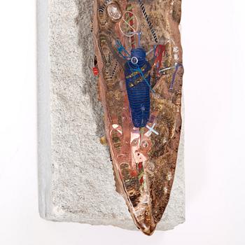 Bertil Vallien, a sand cast glass sculpture, Kosta Boda, Sweden 1988.