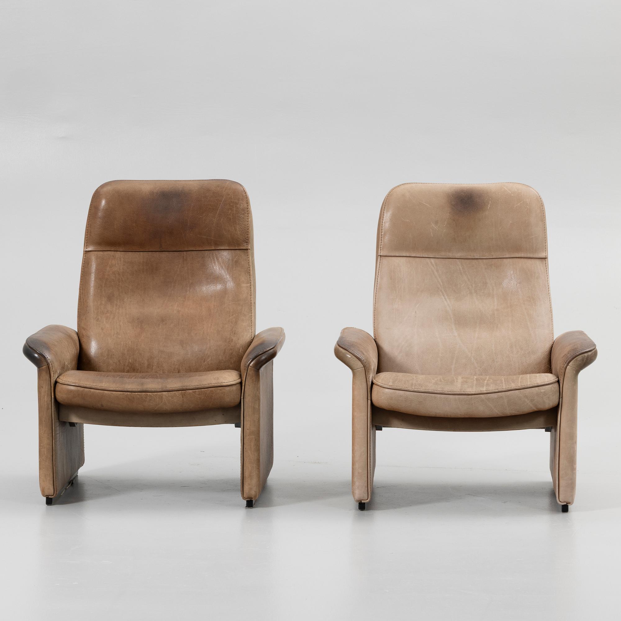 Armchairs, a pair, model “DS 50”, De Sede, Switzerland, 1970s.