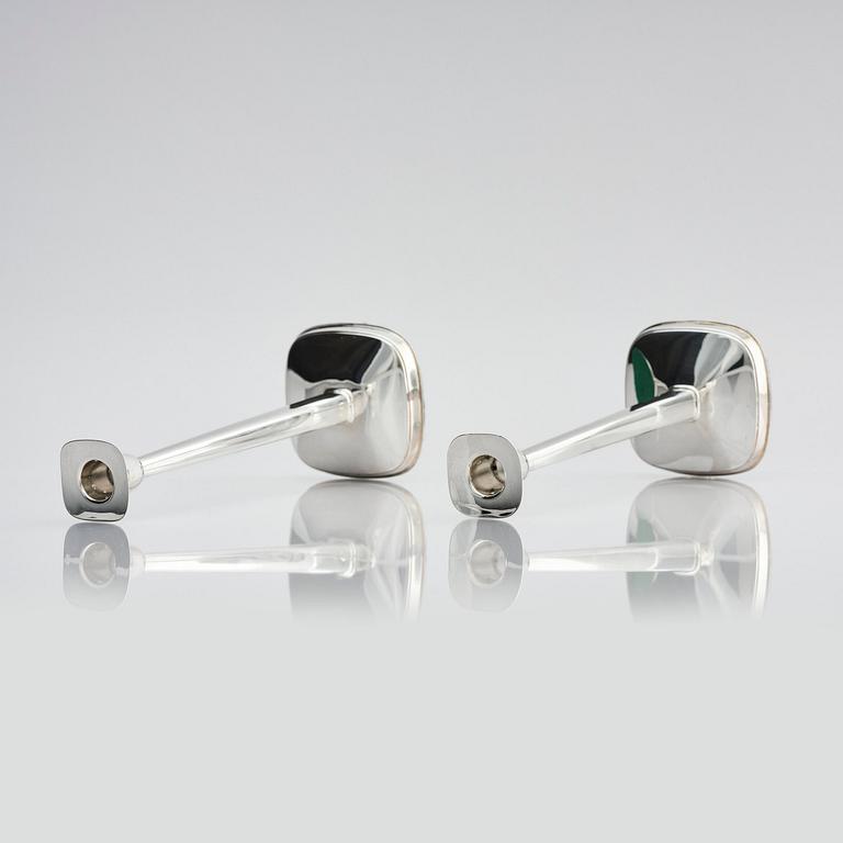 Sven-Arne Gillgren, a paif of silver candelsticks, design Sven-Arne Gillgren, company Guldsmedsaktiebolaget, Stockholm 1965.