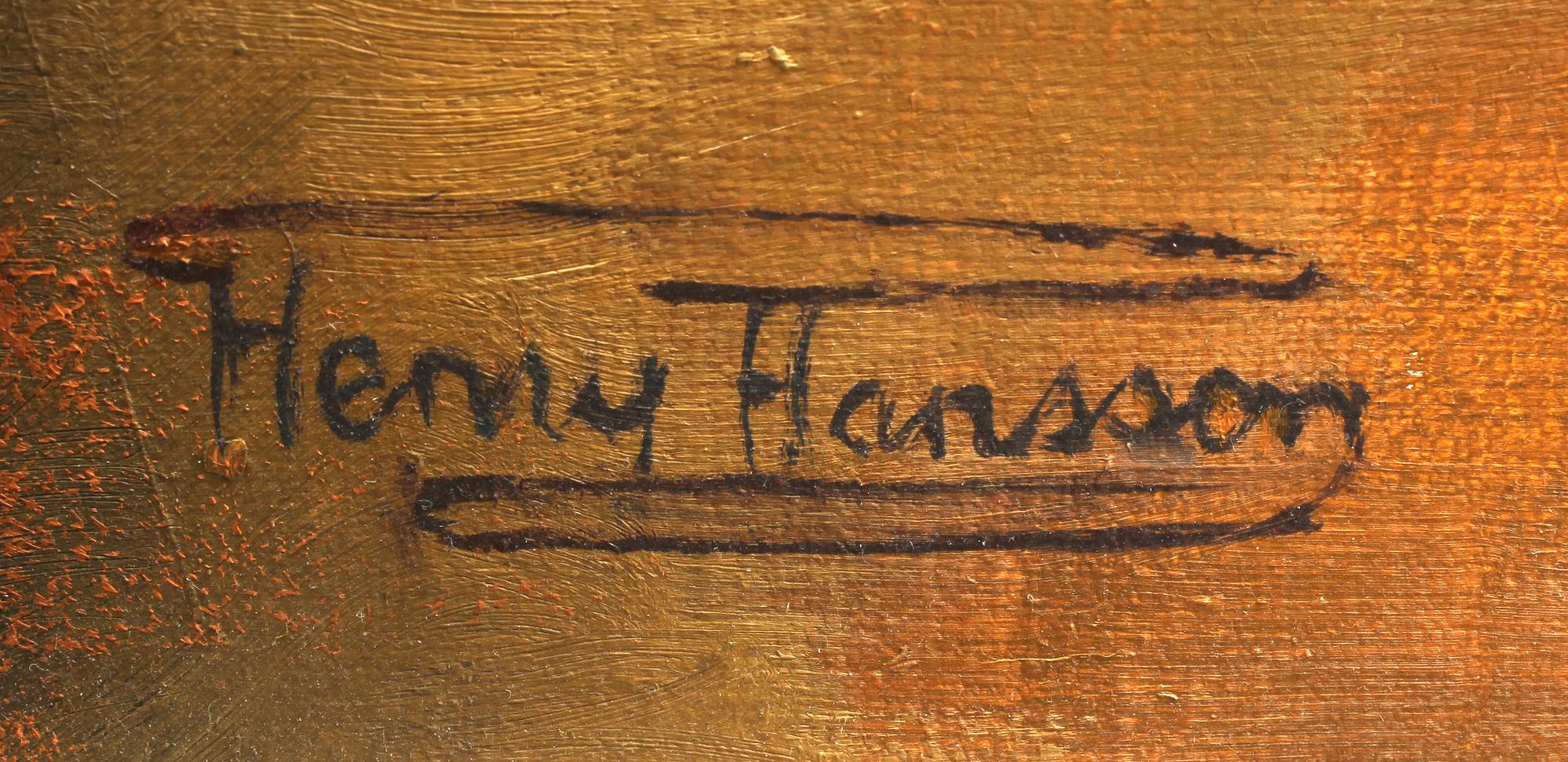 HENRY HANSSON, olja på duk, sign.