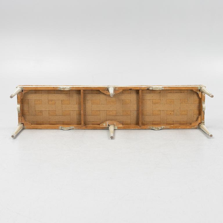 A Gustavian style bench, second half of the 20th Century.