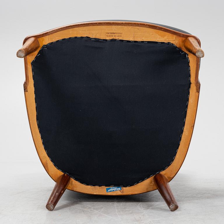 Carl Malmsten, a mahogany 'Vår Fru' armchair, Bodafors, 1964.