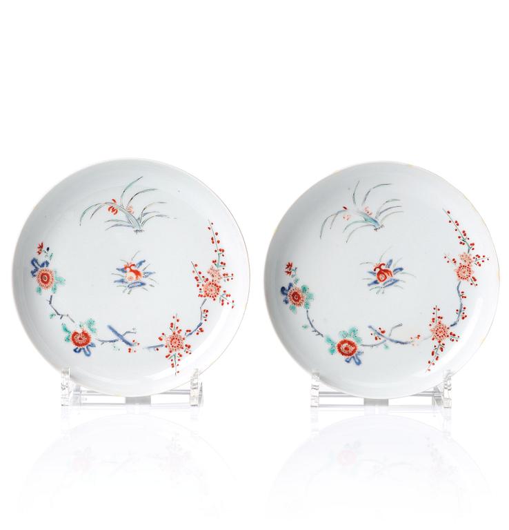 Two Japanese Kakiemon dishes, Edo.