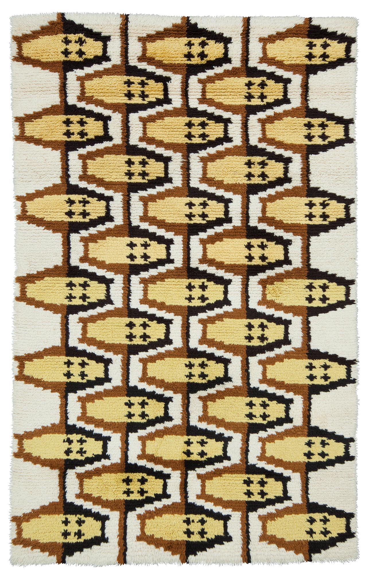 Marianne Bergström, MATTA. Rya. 288 x 182 cm. Sverige-Finland, omkring 1970.
