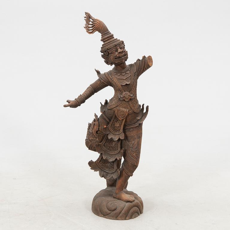 A Thai wooden sculpture, around 1900.