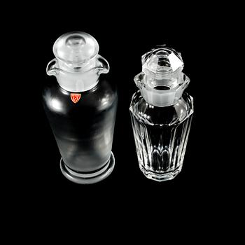 COCKTAILSHAKERS, 2 st, glas, Elis Bergh och Vicke Lindstrand, Orrefors, 1900-talets första hälft/mitt.
