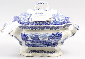 TERRIN MED LOCK,  flintgods, "Svenska Slott", Rörstrand.