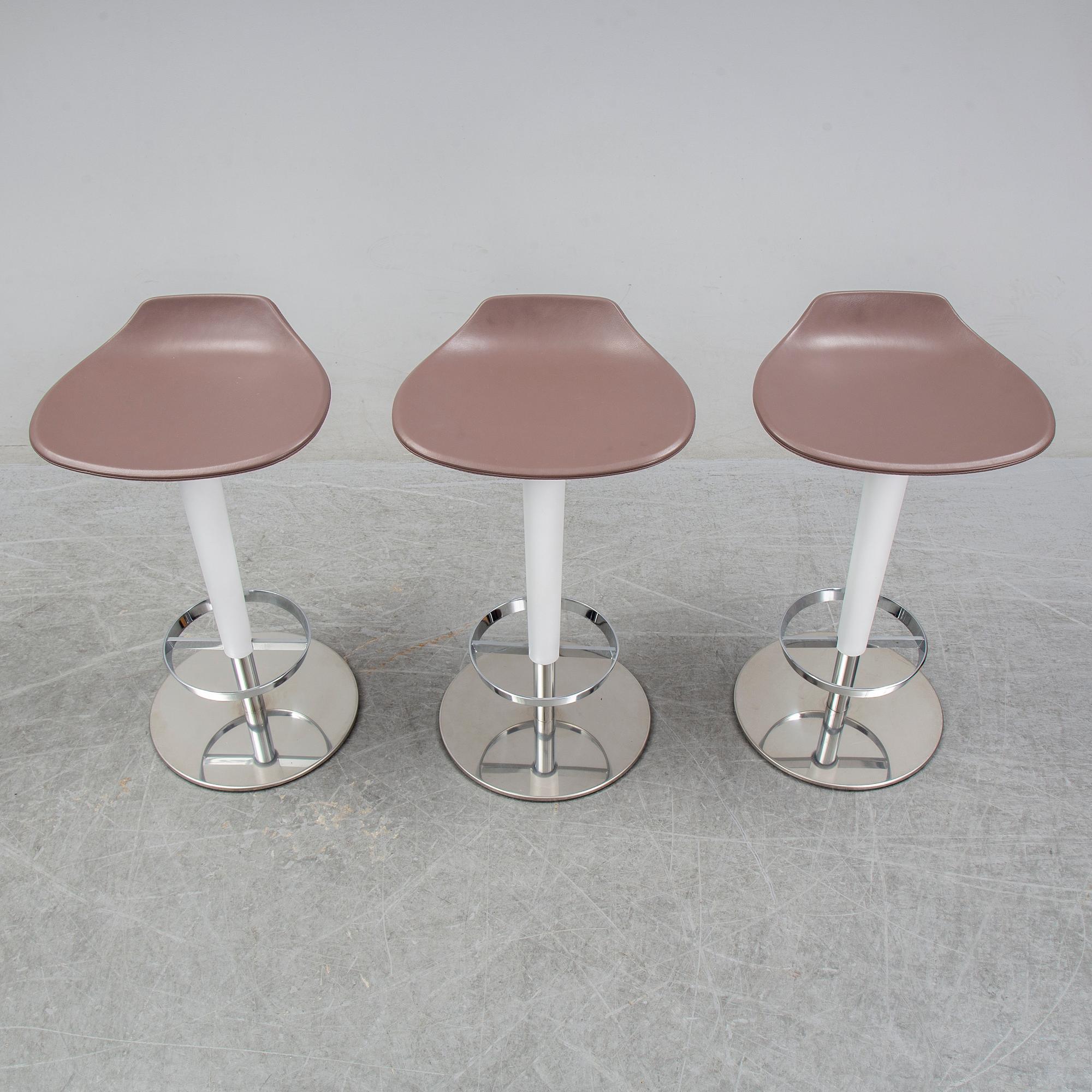 Simon Pengelly, a set of three 'Babar' bar stools from Arper, Italy.