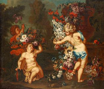 Jan Pauwel Gillemans Hans krets, Lekande barn med blomster.