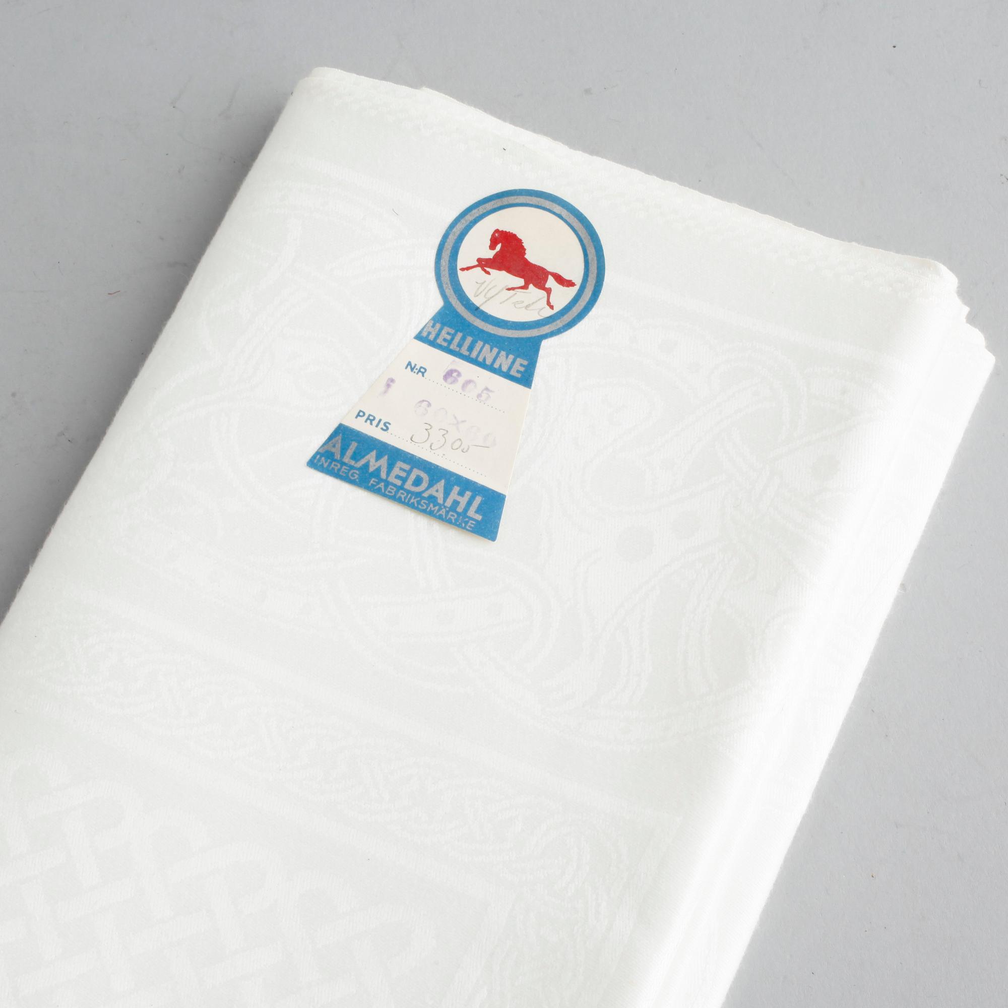 SIGNE SOHLMAN, a linnen table cloth made by Almedahls, designed 1876.