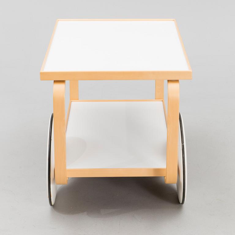 A late 20th century tea trolley 901, for Artek, designed in 1936.