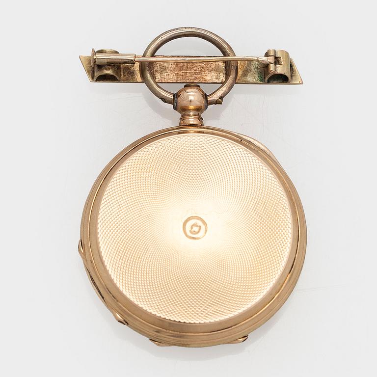 Pocket watch/pendant watch, hunter, 33.5 mm.