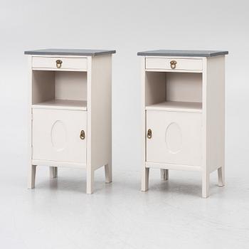 A pair of bedside tables, early 20th century.