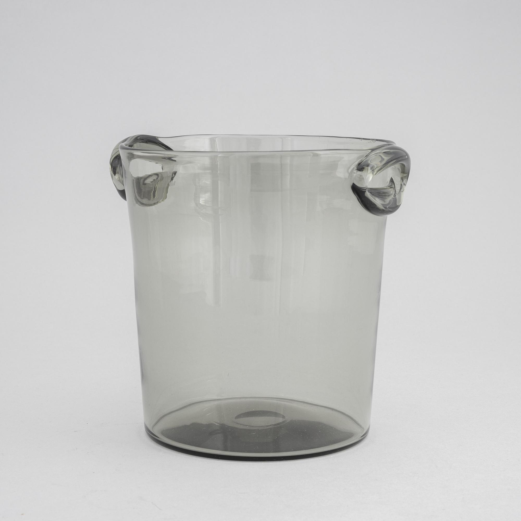 Nils Landberg, a glass champagne/wine cooler, Orrefors, 1950s.
