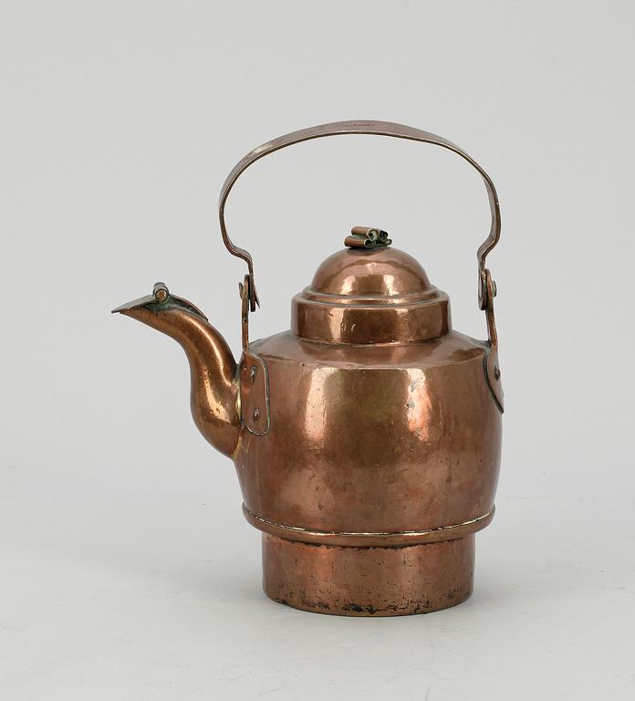 KAFFEPANNA, koppar. Märkt AC Sjöström, 1800-tal.