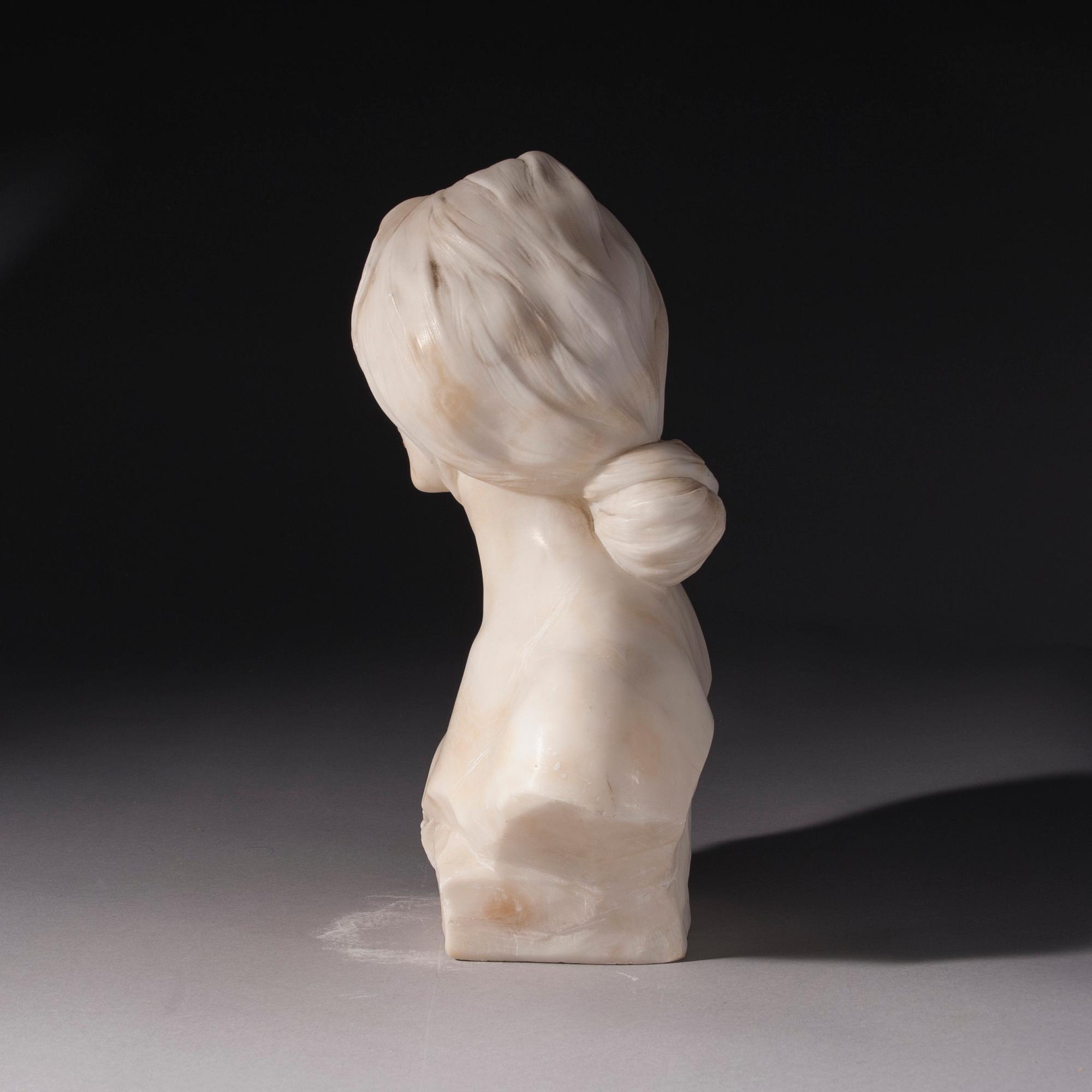 ANTONIO FRILLI, skulptur, marmor, signerad a tergo, tidigt 1900-tal.