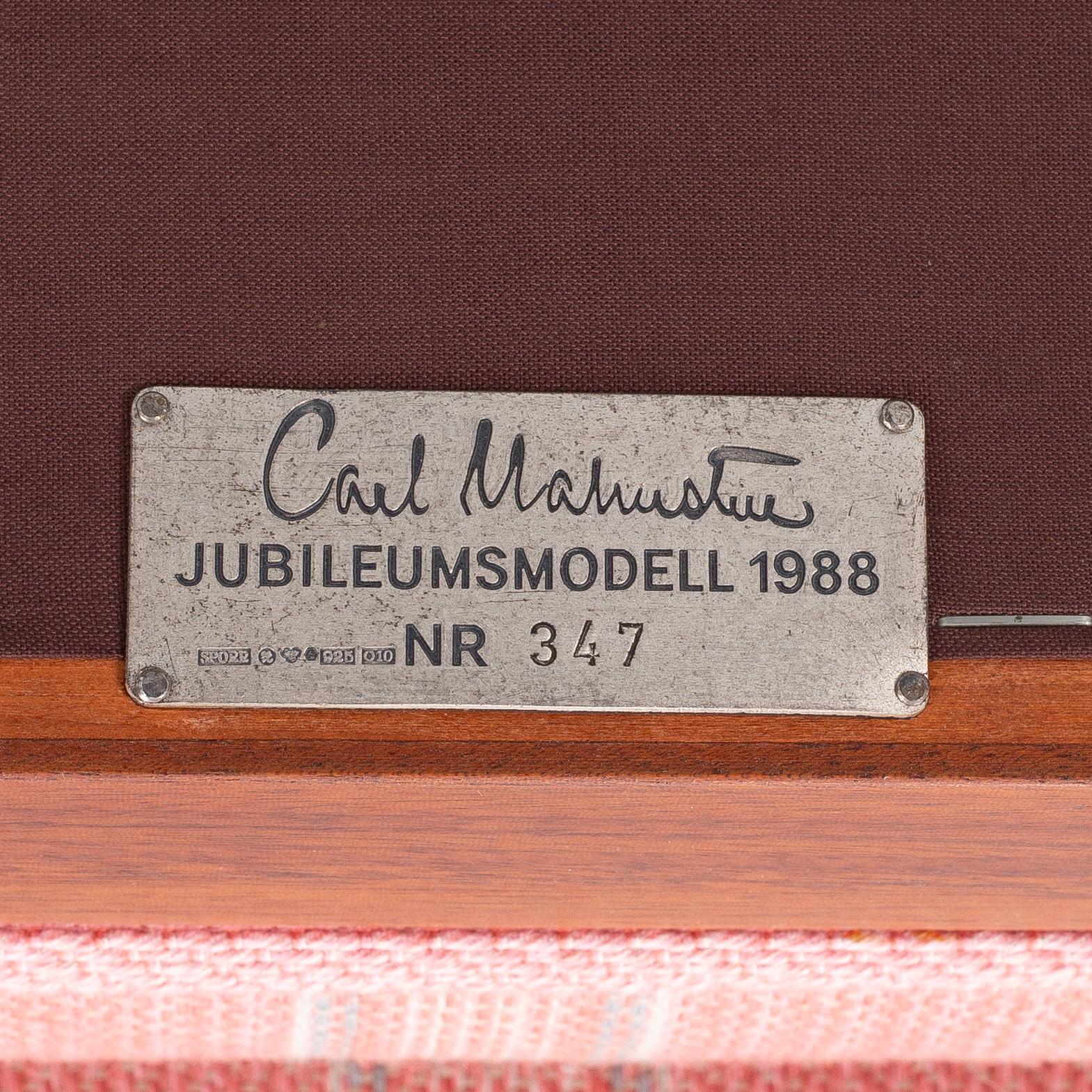 Carl Malmsten, a pair of 'Husfadern' armchairs, OH Sjögren 1988.