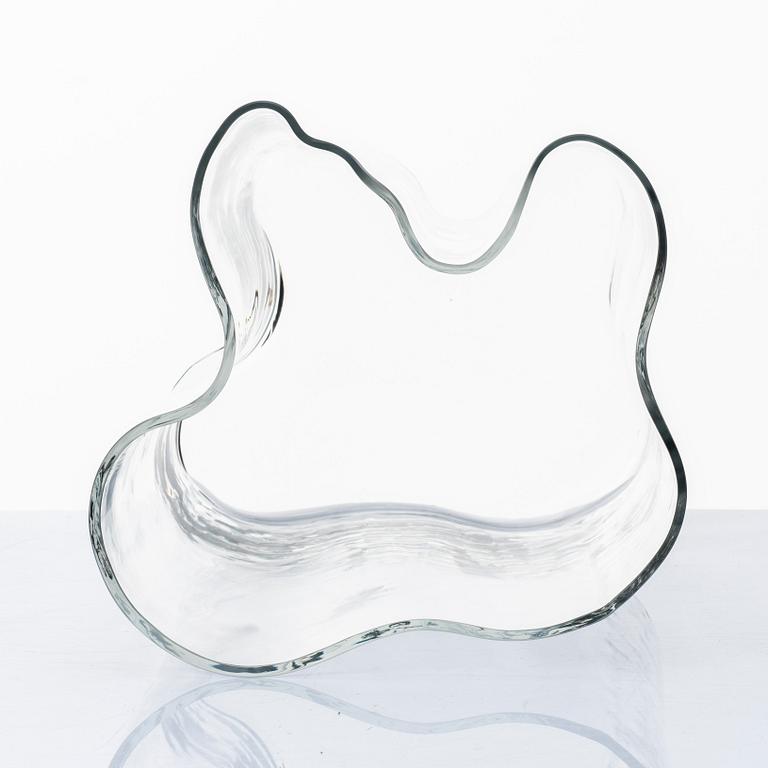 Alvar Aalto, a "model 3031" mould blown glass vase, Iittala, Finland, probably 1960-70's.