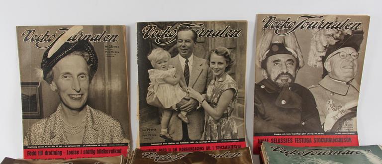 VECKOJOURNALEN, 50 st, udda nr 1933-34, 1937 och 1954.