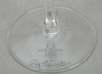 CHAMPAGNEKYLARE, nysliver, numr 375/2000 samt CHAMPAGNEGLAS, 12 st "Marianne" Sigvard Bernadotte.