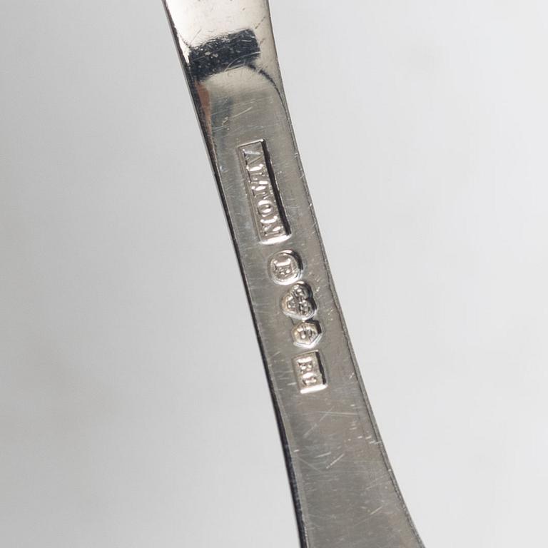 Coffee and mocha spoons, 12+6 pieces, silver, Alton Guldvaru Ab, Falköping, 1959–1967.