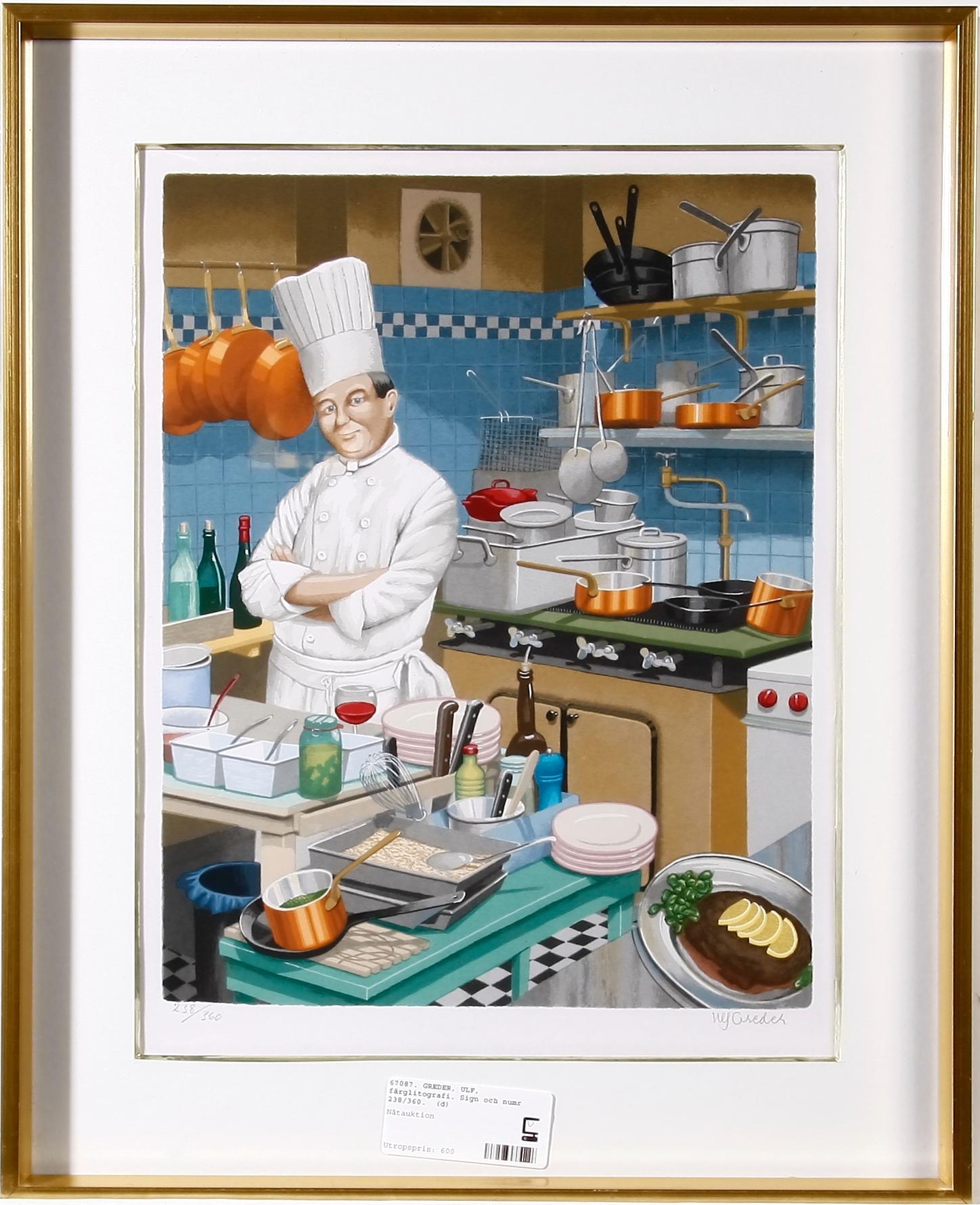 GREDER, ULF, färglitografi. Sign och numr 238/360.