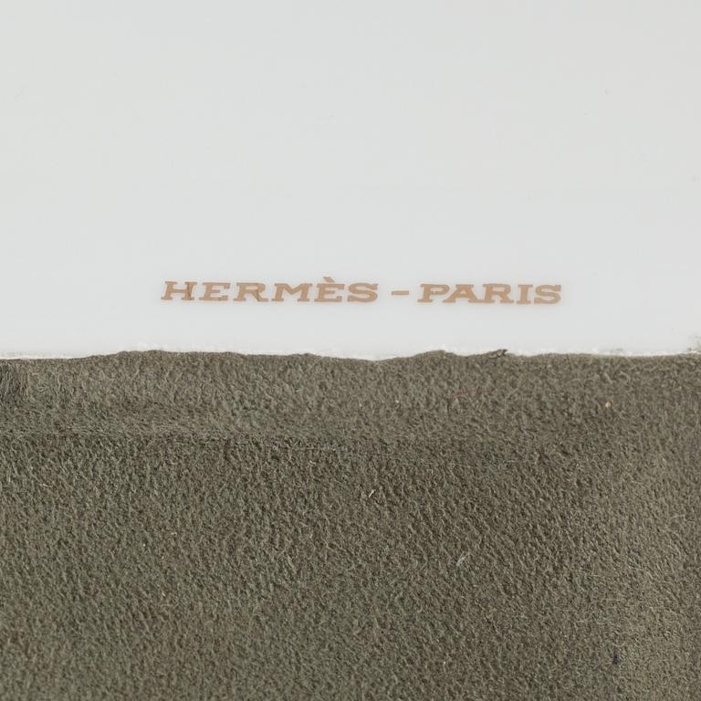 HERMÈS, ashtray in Limoges porcelain, Paris, 20th century.