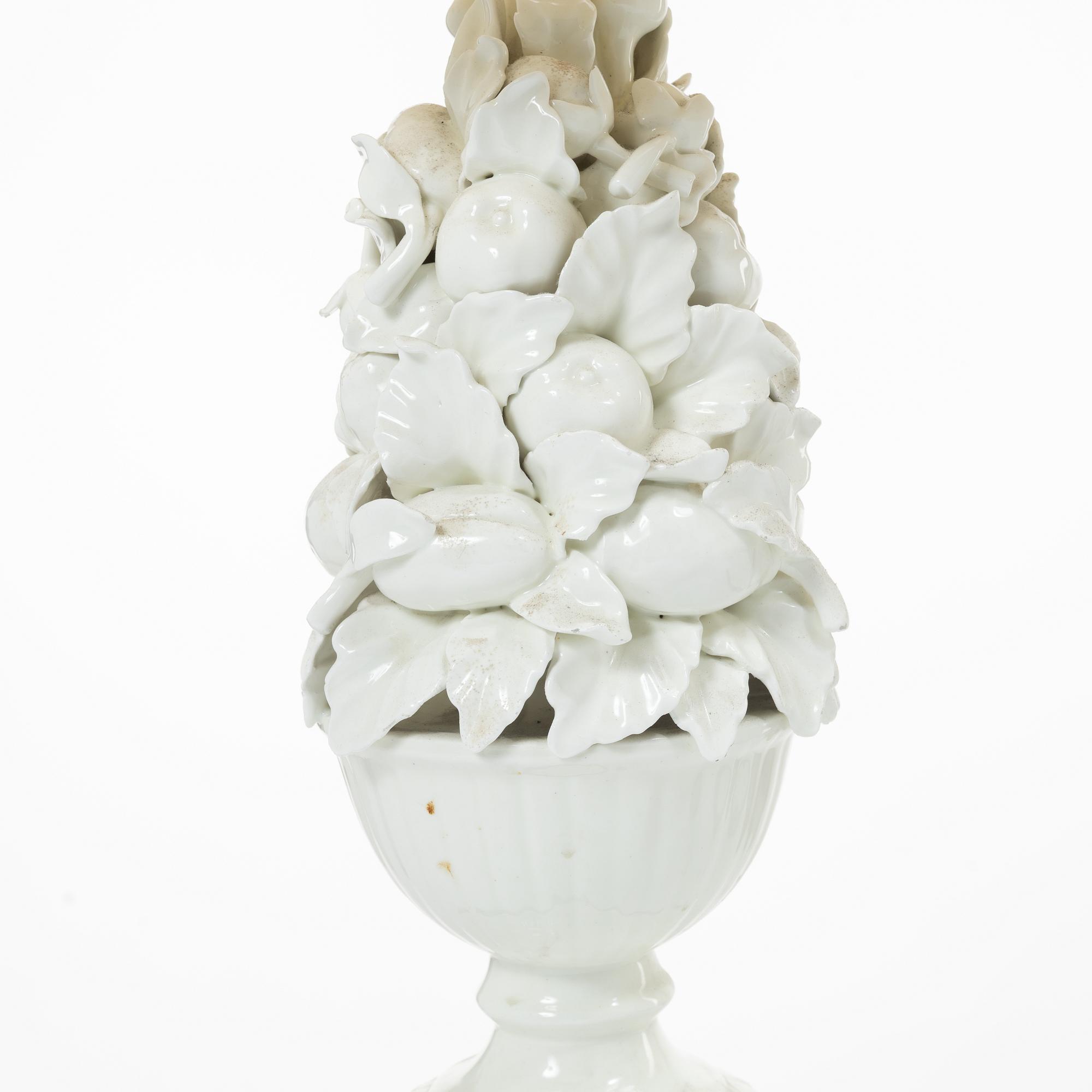 Table lamps, a pair, porcelain, 20th century.