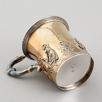 BÄGARE, silver, Ryssland 1832. Vikt ca 108 gram.
