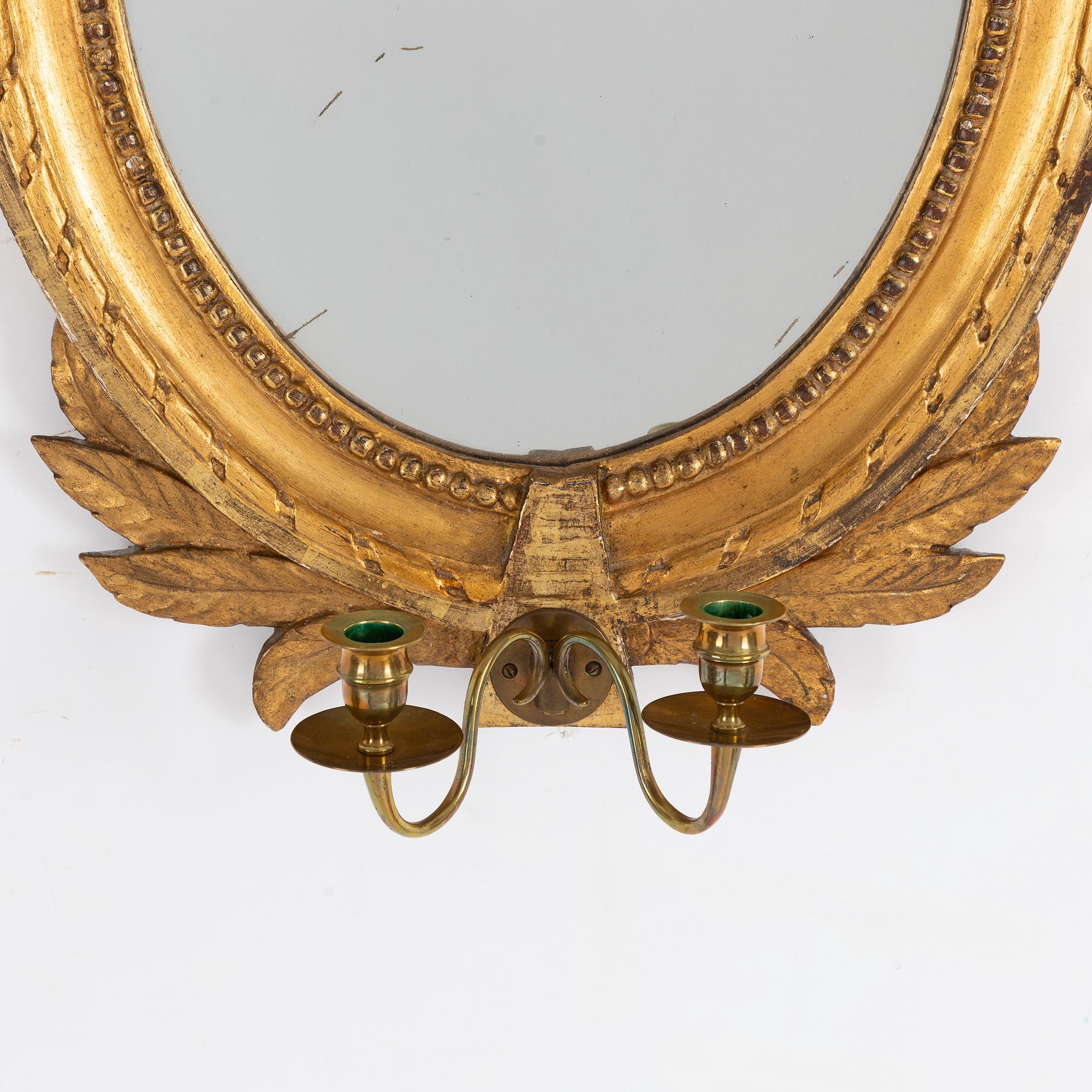 A Gustavian mirror sconce, late 18th Century.