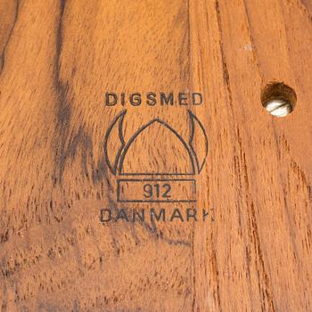 A teak and glass serving tray/Lazy Susan from Digsmed, Denmark, 1960/70s.